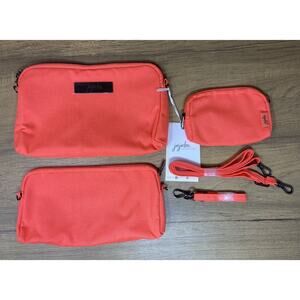 Jujube Ju Ju Be Neon Coral - Chromatics Be Set -3pc Accessory Travel Bags -NEW